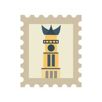 jam gadang stamp vector