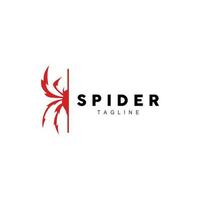 Spider Logo, Insect Animal Vector, Minimalist Design Symbol Illustration Silhouette vector