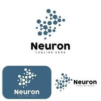 vector de diseño de logotipo de neurona ilustración de células nerviosas marca de salud de adn molecular