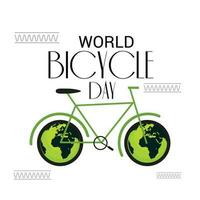 Vector illustration of a Background for World Bicycle Day.