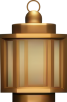 Golden Islamic Lantern Isolated. png