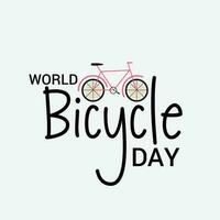 Vector illustration of a Background for World Bicycle Day.