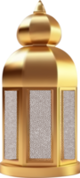 Golden Islamic Lantern Isolated. png