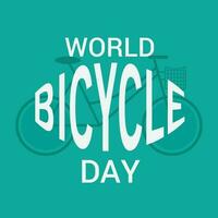 Vector illustration of a Background for World Bicycle Day.