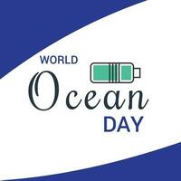 Vector illustration of a Background for World Ocean Day.