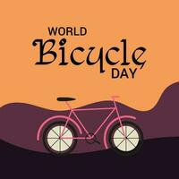 Vector illustration of a Background for World Bicycle Day.