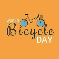 Vector illustration of a Background for World Bicycle Day.