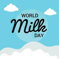 Vector illustration of a Background for World Milk Day.