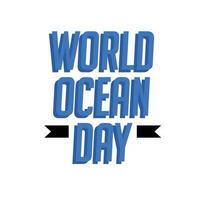 Vector illustration of a Background for World Ocean Day.