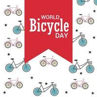 Vector illustration of a Background for World Bicycle Day.