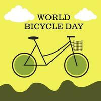 Vector illustration of a Background for World Bicycle Day.