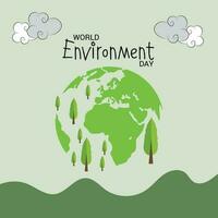 Vector illustration of a Background for World Environment Day.