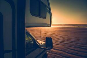 RV Class C Motorhome Beach Camping photo