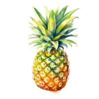 ananas aquarelle. illustration ai génératif png