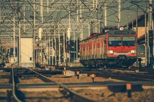 Intercity Passenger Train on the Route photo