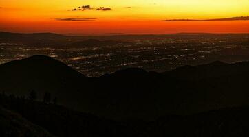 San Bernardino, Riverside and Moreno Valley Panorama After Sunset photo