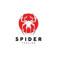 Spider Logo, Insect Animal Vector, Minimalist Design Symbol Illustration Silhouette vector