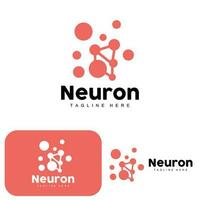 Neuron Logo Design Vector nerve cell illustration Molecular DNA health brand