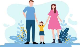 flat design vector happy international family day