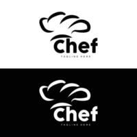 logotipo de sombrero de chef, vector de cocina hecho a mano colección de sombreros de chef, diseño de marca de producto