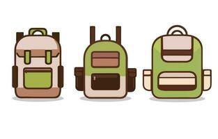 hipster mochila bolsa, mochilero. vector plano dibujos animados símbolo icono diseño.