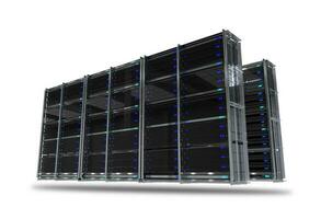 Servers Rack Isolated photo