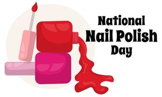 National Nail Polish Day, idea for poster, banner, flyer or postcard vector