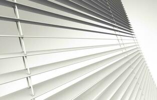 White Window Blinds on White Background photo