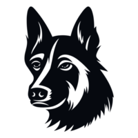 Beautiful Dog Silhouette - png