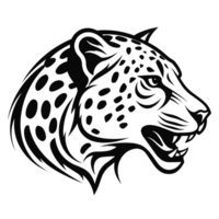 mooi Jachtluipaard silhouet - generatief ai png