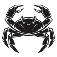 mer Crabe silhouette - génératif ai png