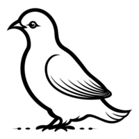 Beautiful Dove Silhouette - png