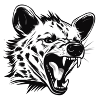 Scary Hyena Silhouette - png