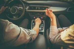 Couple Arguing in the Car photo