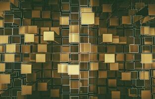 Golden Cubes Abstract Backdrop photo