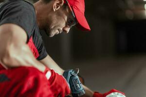 Contractor Worker Looking For Right Tools photo