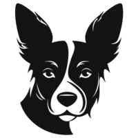 magnifique chien silhouette - génératif ai png