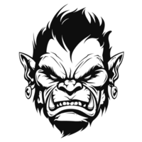 orc silhouette - génératif ai png