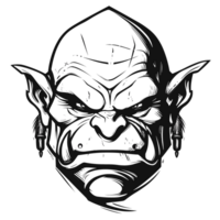 orco silhouette - generativo ai png