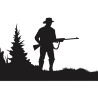 magnifique cerf silhouette - génératif ai png