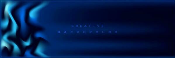 Abstract blue gradient creative banner. Blurred soft blend color gradation minimalist background vector