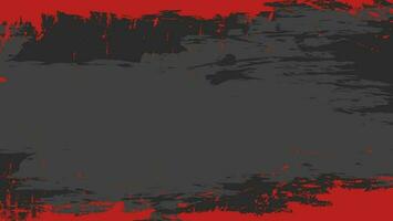 Abstract Red Frame Grunge Texture Design In Black Background vector