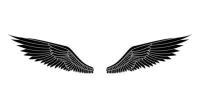 vector angel wings tribal tattoo