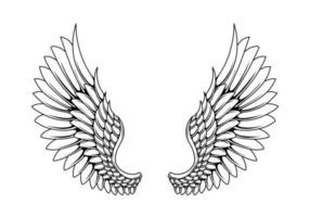 vector angel wings tribal tattoo