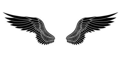 vector angel wings tribal tattoo