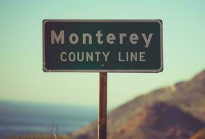 Monterey County Line Highway Sign photo