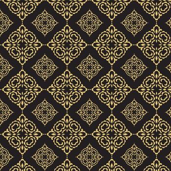 elegant damask style pattern design vector