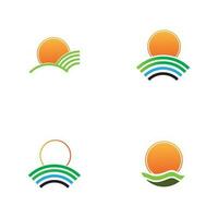 sunrise logo collection vector