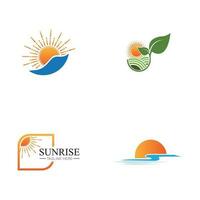 sunrise logo and symbol vector