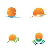 sunrise logo collection vector